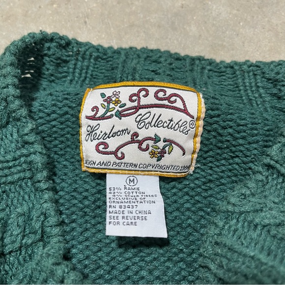 80s/90s Vintage "Drum Bear" Ugly Christmas Knit Sweater 62699 - Men's Medium - Picture 5 of 5